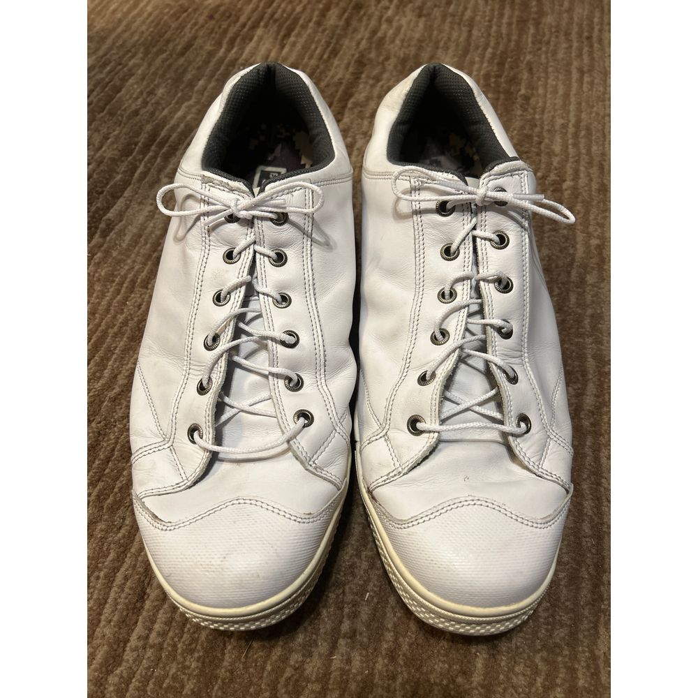 Classic White Leather Lace-up Sneakers Casual Athletic‎ Comfort Shoes